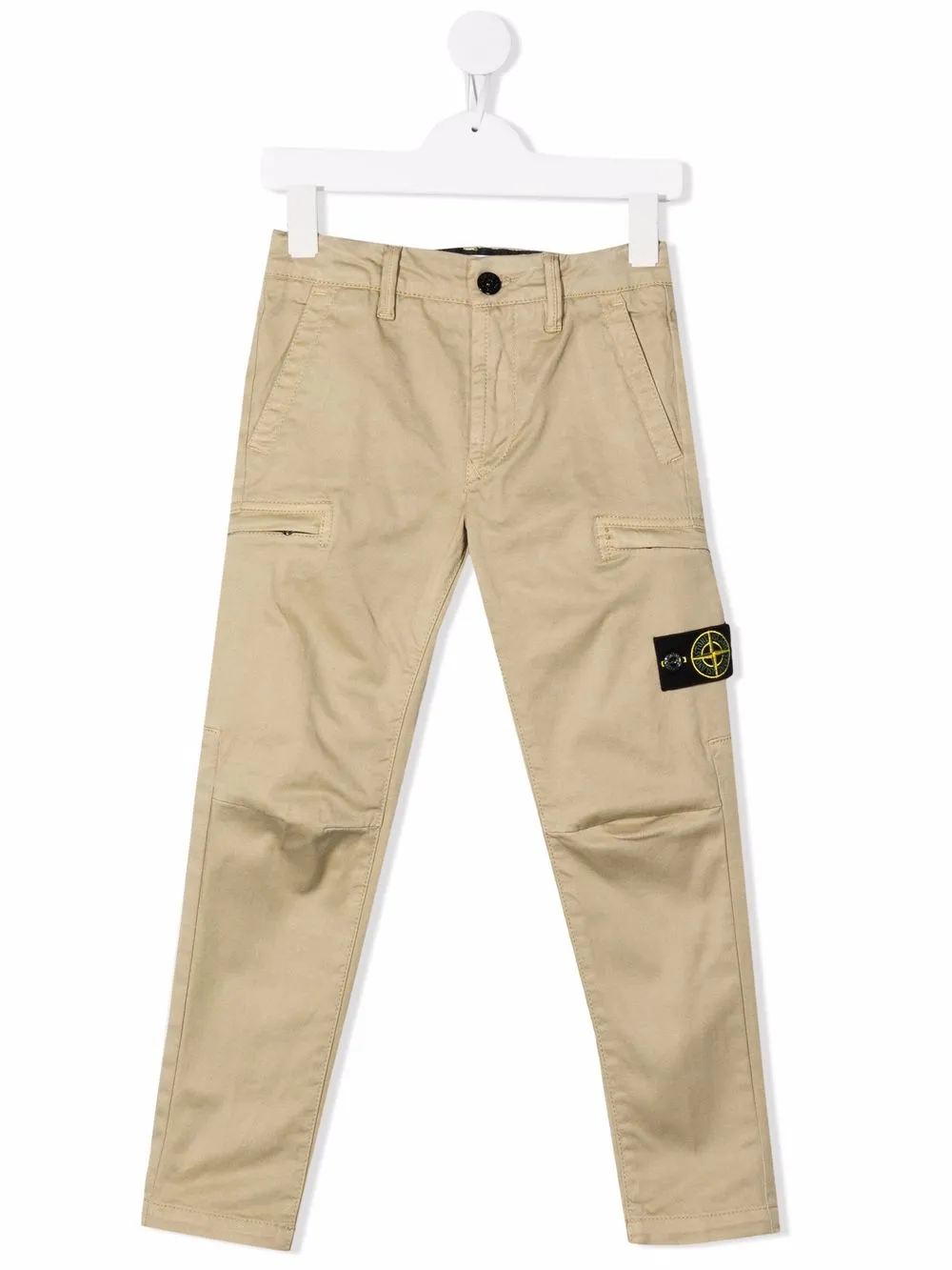 

Stone Island Junior side logo-patch trousers - Neutrals