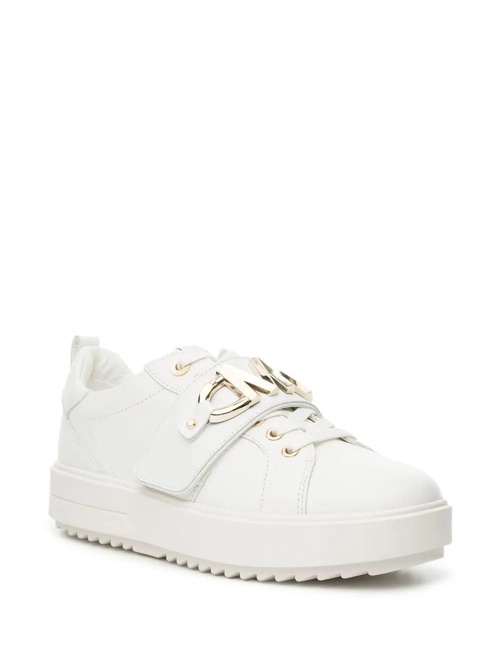 Shop Michael Kors Emmett Logo Strap Sneakers In Weiss 8452