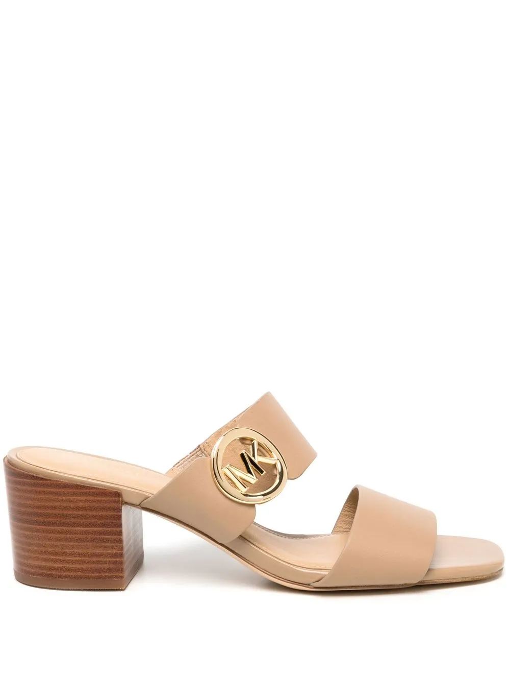 

Michael Kors mules Summer con placa del logo - Marrón