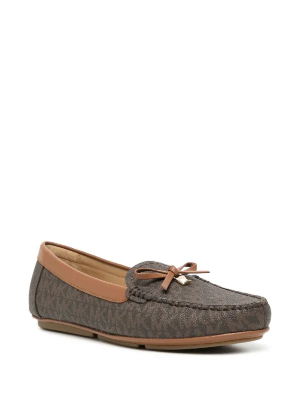 Michael Michael Kors Juliette Monogram Loafers | Brown | FARFETCH