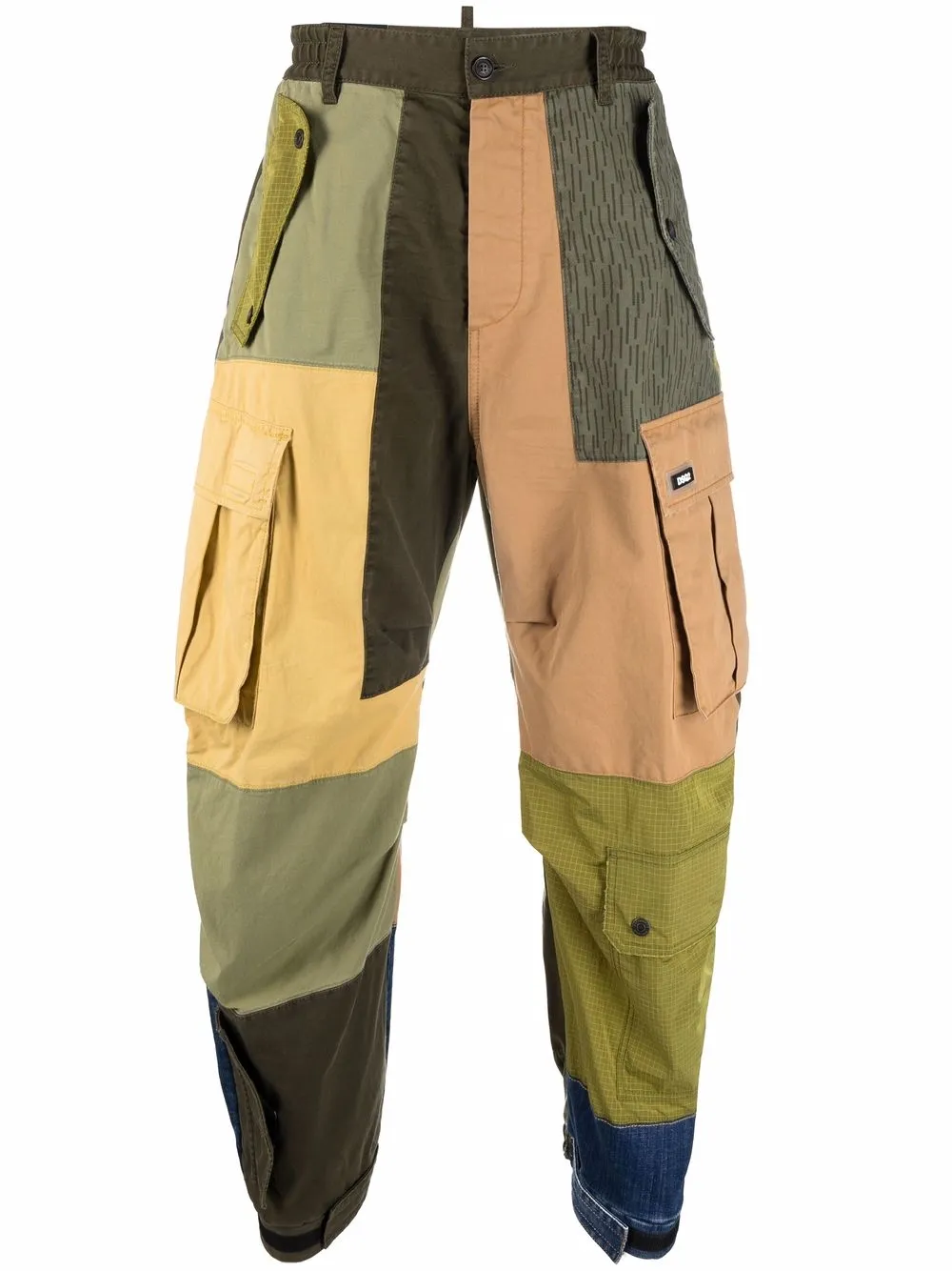 

Dsquared2 pantalones cargo con diseño patchwork - Azul