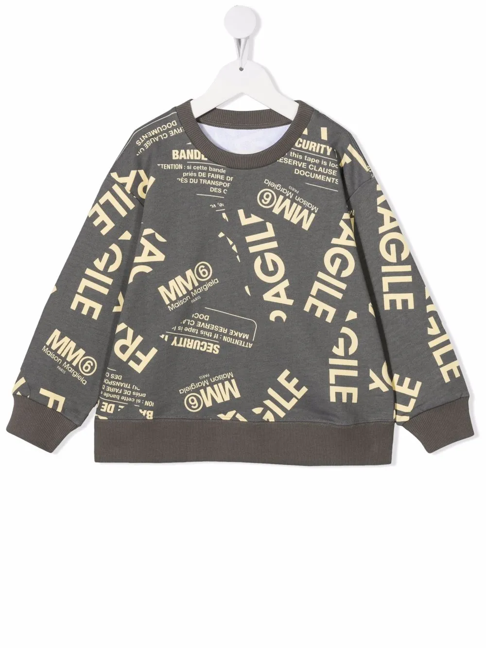 

MM6 Maison Margiela Kids sudadera con cuello redondo y logo - Verde