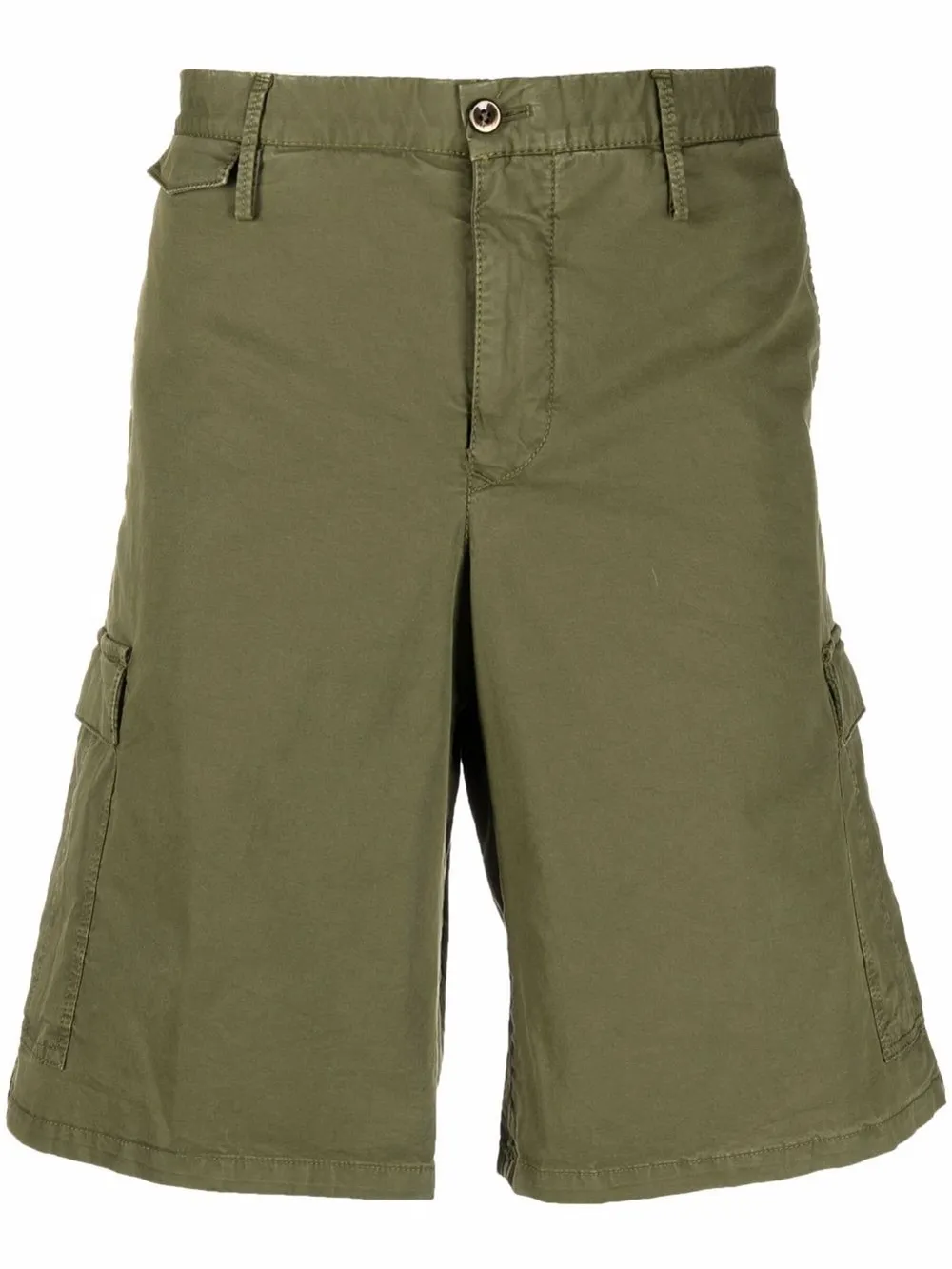 Pt Torino Knee Length Cargo Shorts In Green