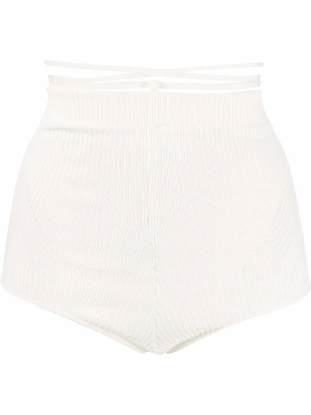 

ANDREĀDAMO ribbed-knit tie-fastening briefs - Neutrals