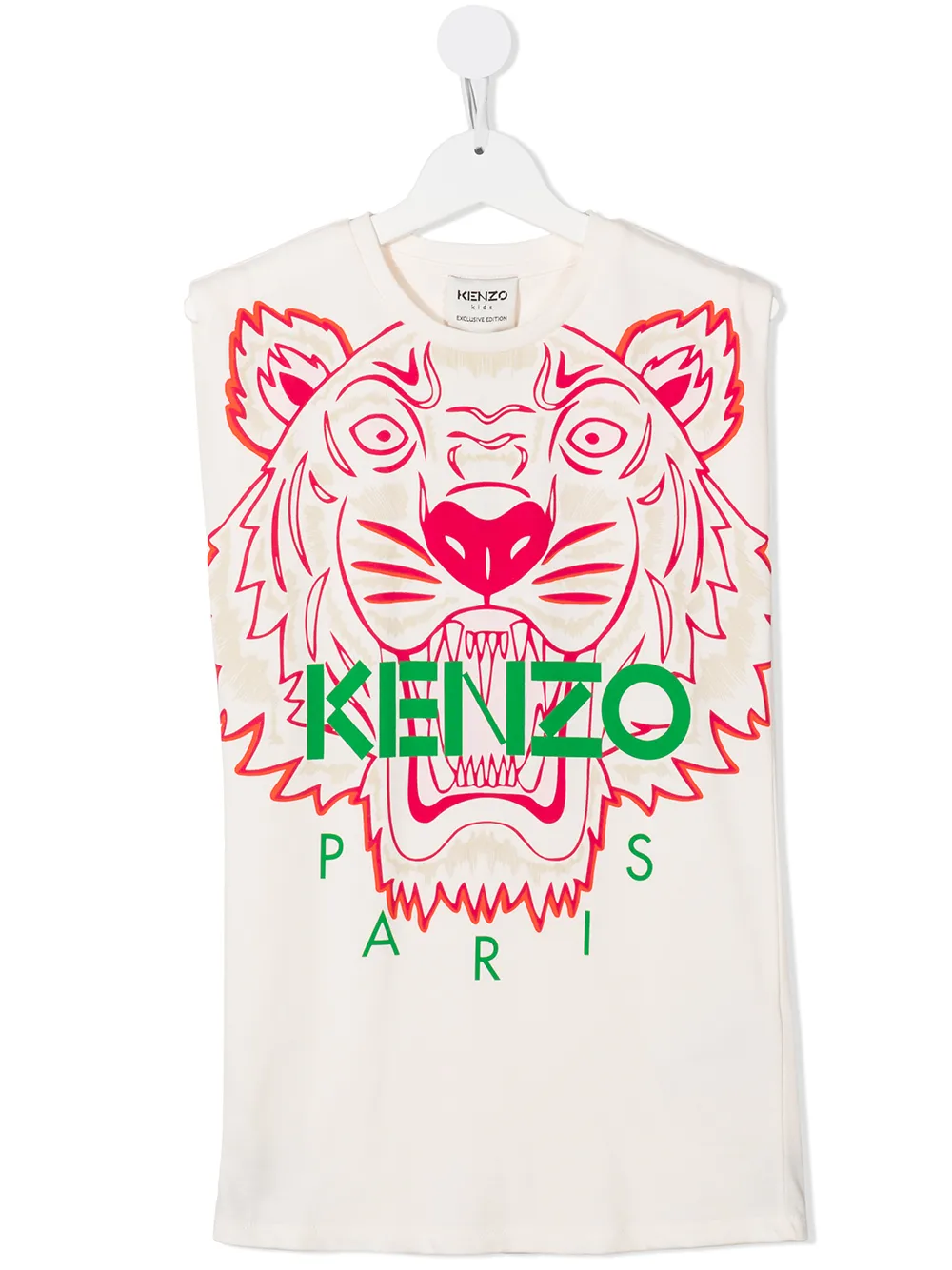 

Kenzo Kids tiger-motif sleeveless vest - White