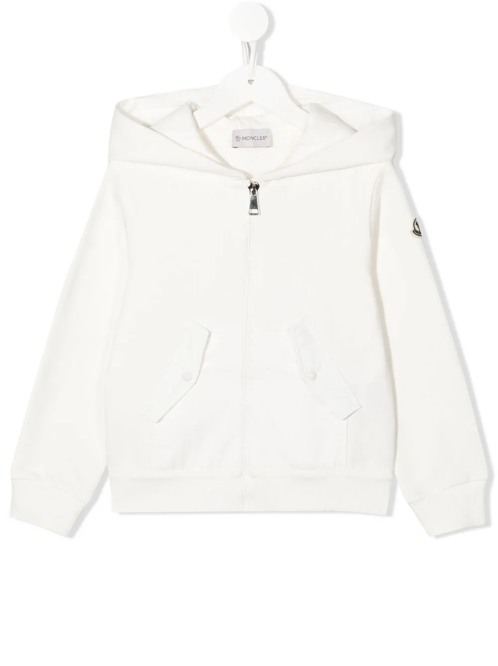 

Moncler Enfant hoodie con parche del logo - Blanco