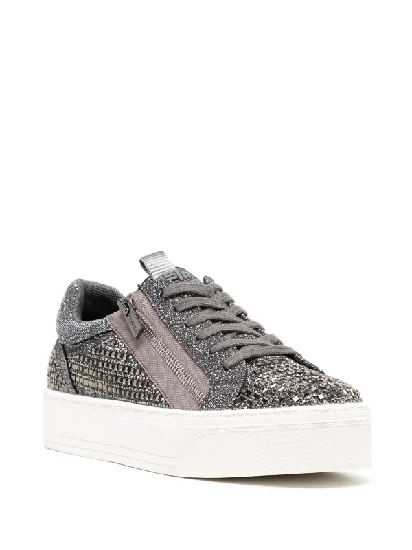 carvela silver trainers