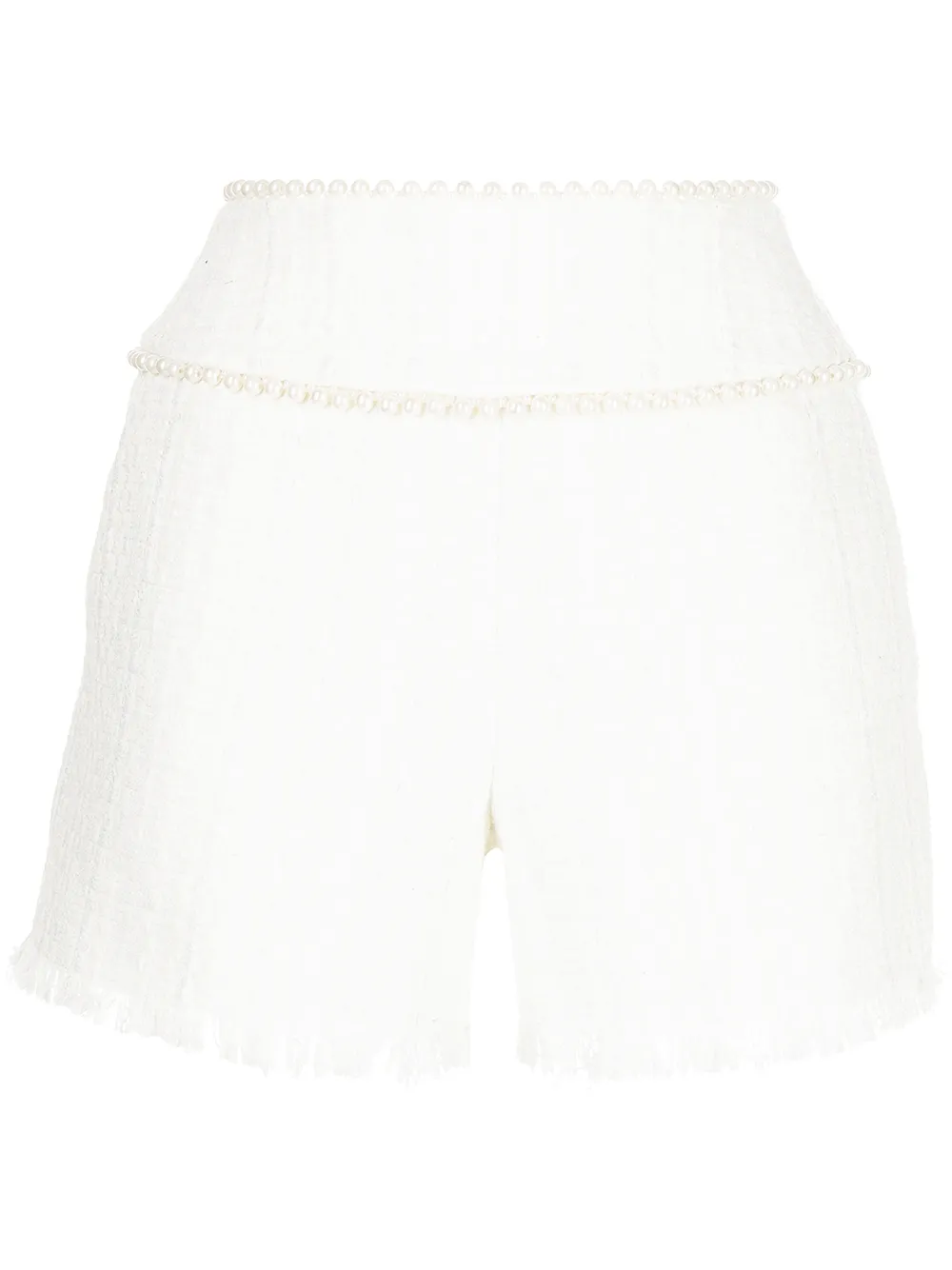 

Edward Achour Paris shorts de tiro alto - Blanco