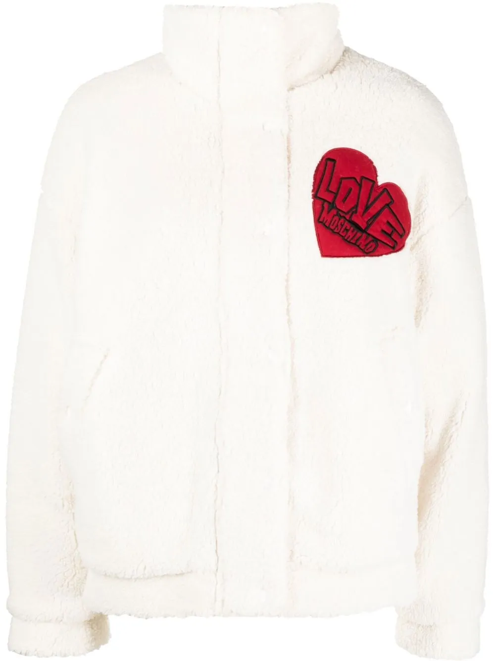 

Love Moschino chamarra con parche de corazón - Neutro