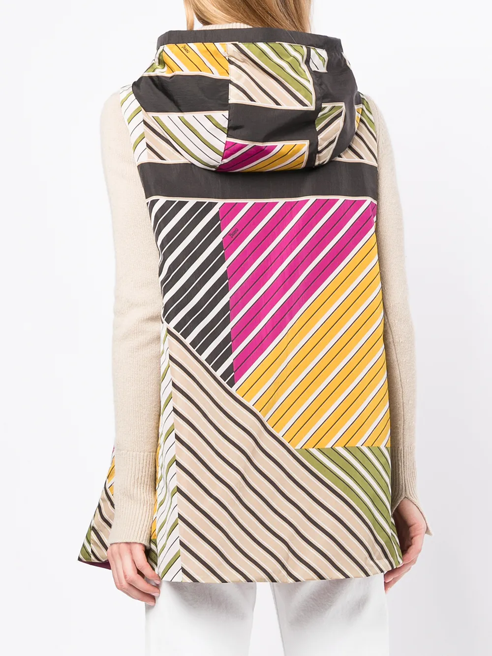 Herno Gilet met geometrische streep Veelkleurig