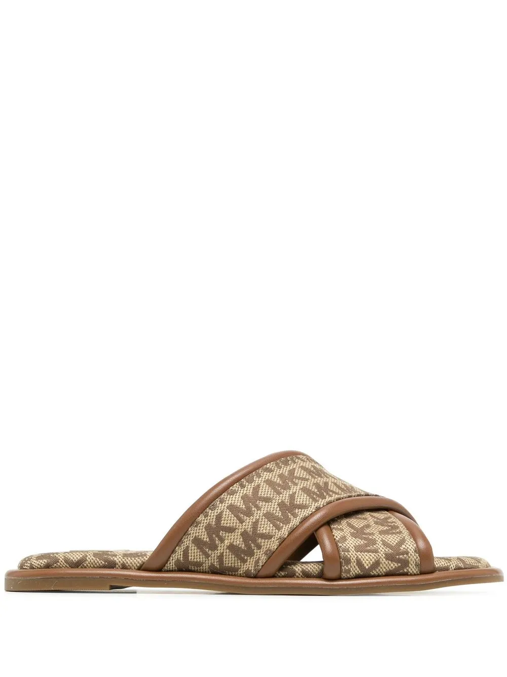 

Michael Kors flip flops Gideon con monograma - Marrón