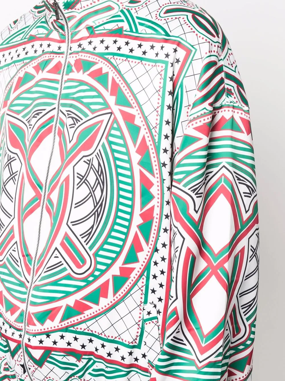 Abstract-Pattern Bomber Jacket