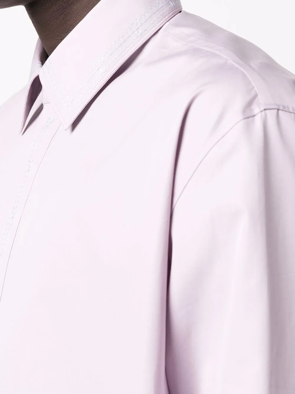 FENDI long-sleeved Cotton Shirt | Purple | FARFETCH