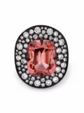 Pragnell platinum Snowstorm tourmaline and diamond ring - Silver