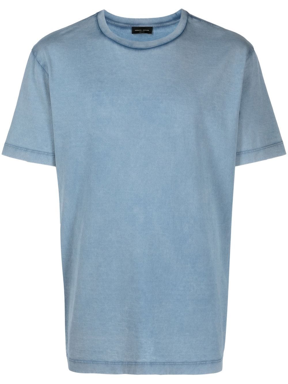 roberto collina t-shirt à effet délavé - bleu