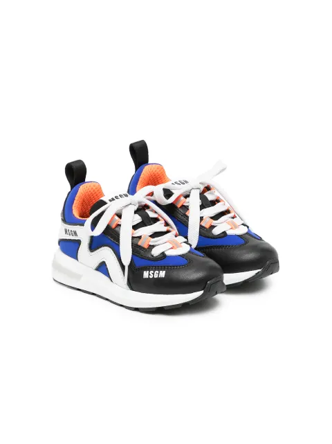 MSGM Kids colour-block panelled sneakers