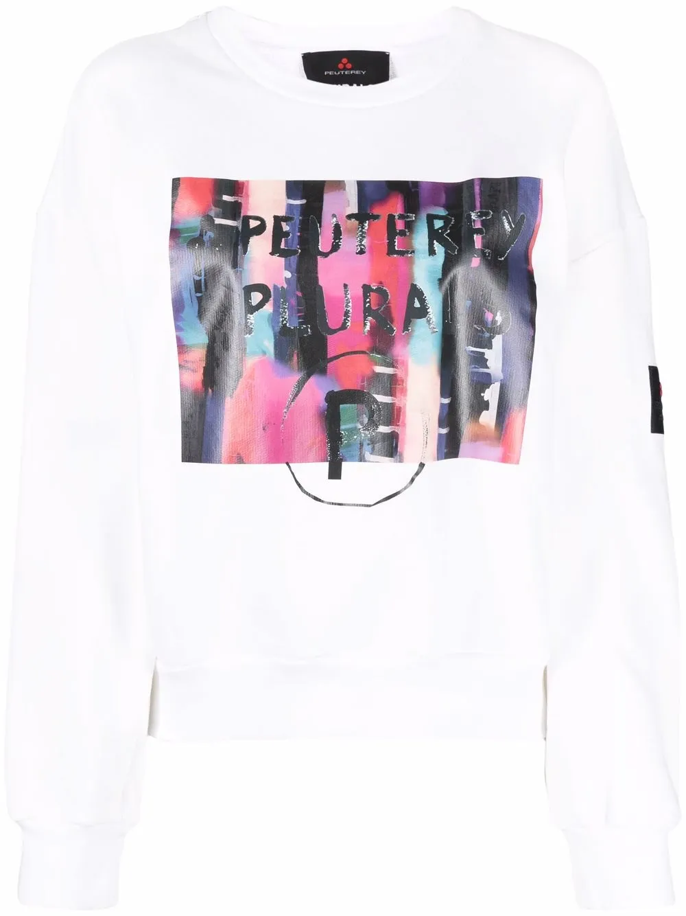 

Peuterey sudadera con estampado gráfico del logo - Blanco