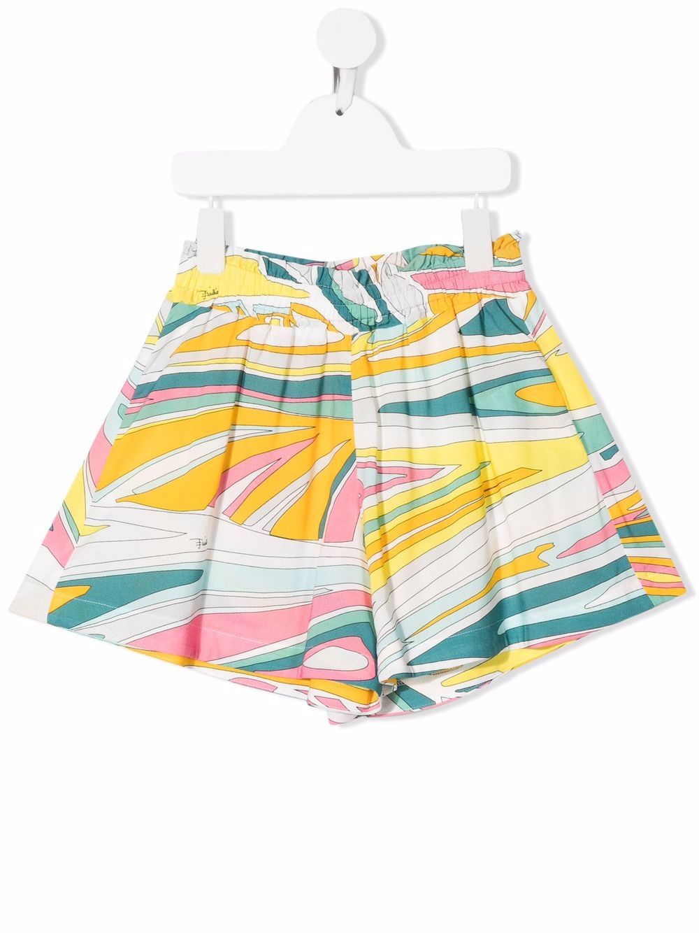 фото Emilio pucci junior abstract-print wide-leg shorts