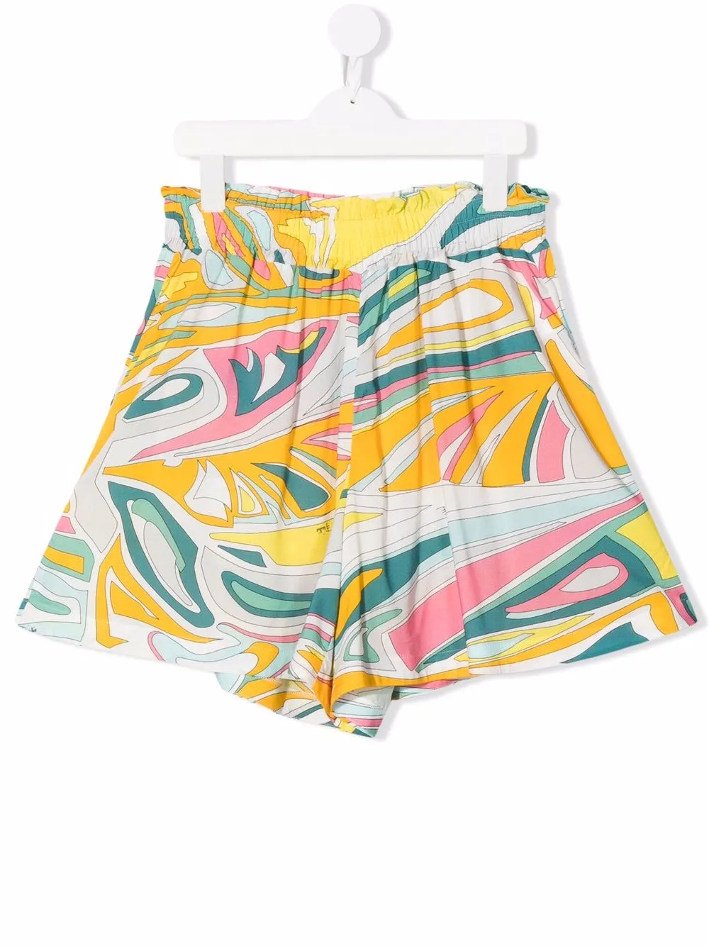 

PUCCI Junior shorts con estampado abstracto - Amarillo