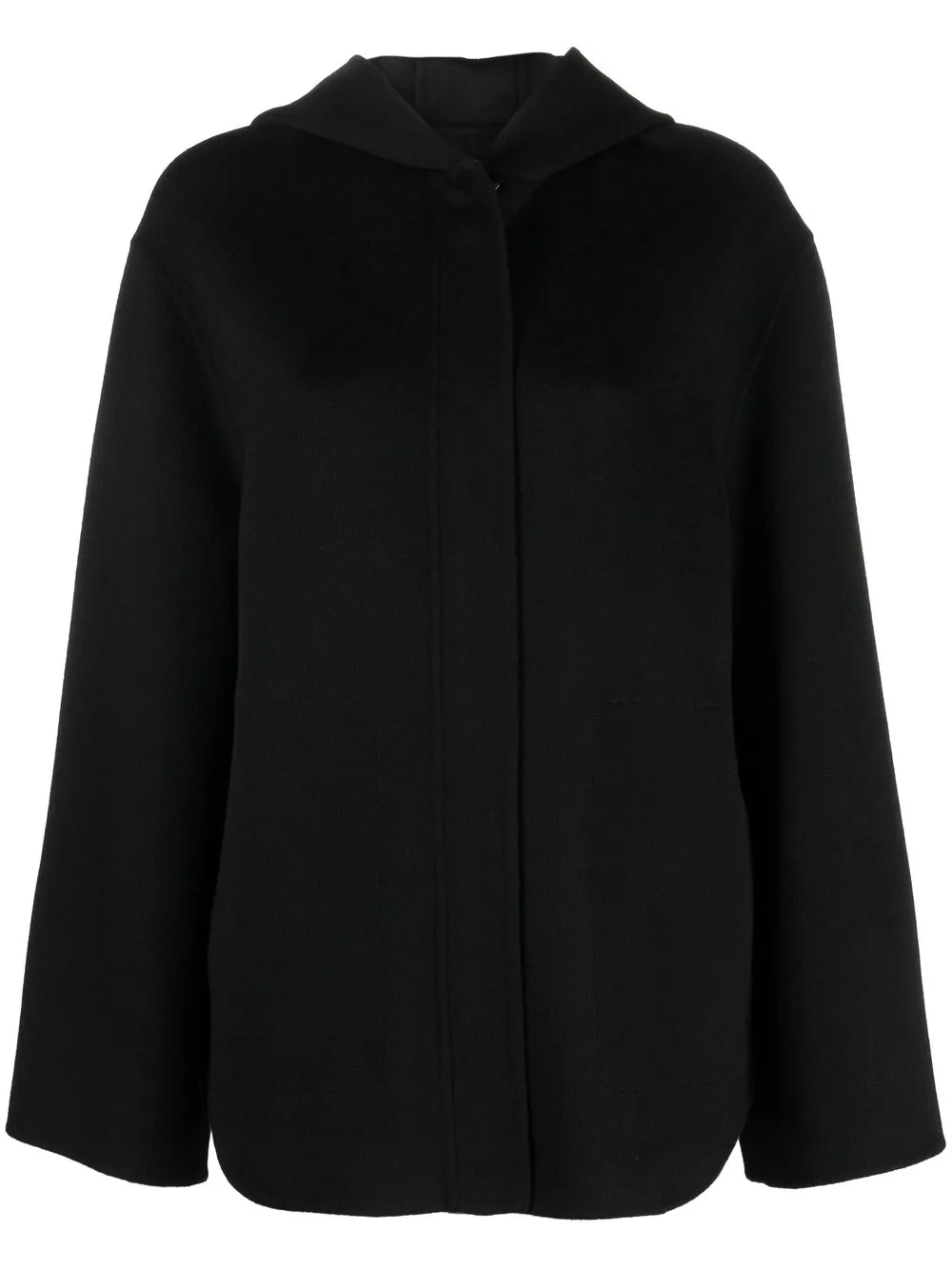 

JOSEPH Simone hooded wool jacket - Black