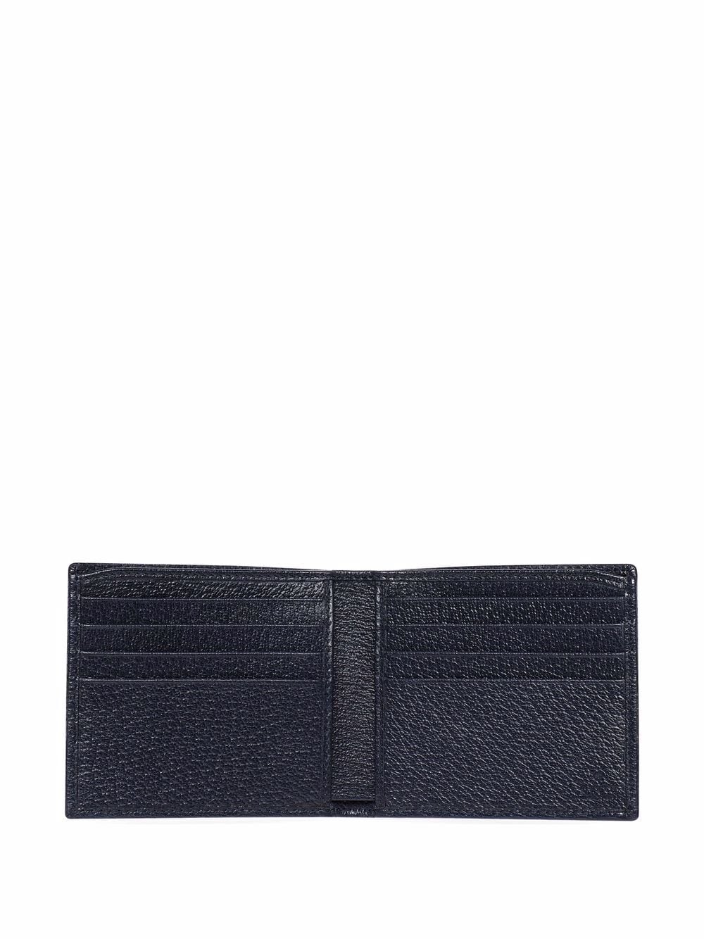 Gucci Web Stripe Leather Wallet in Black for Men