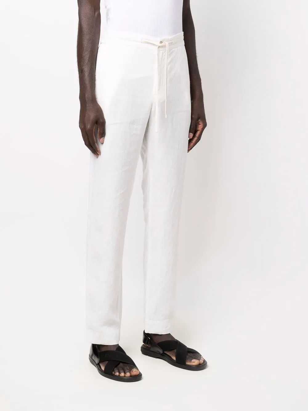  Vince Drawstring Straight-leg Trousers - Neutrals 