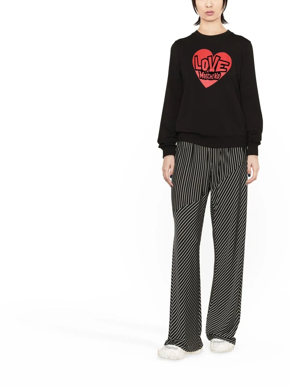 Love moschino sweatshirt black clearance