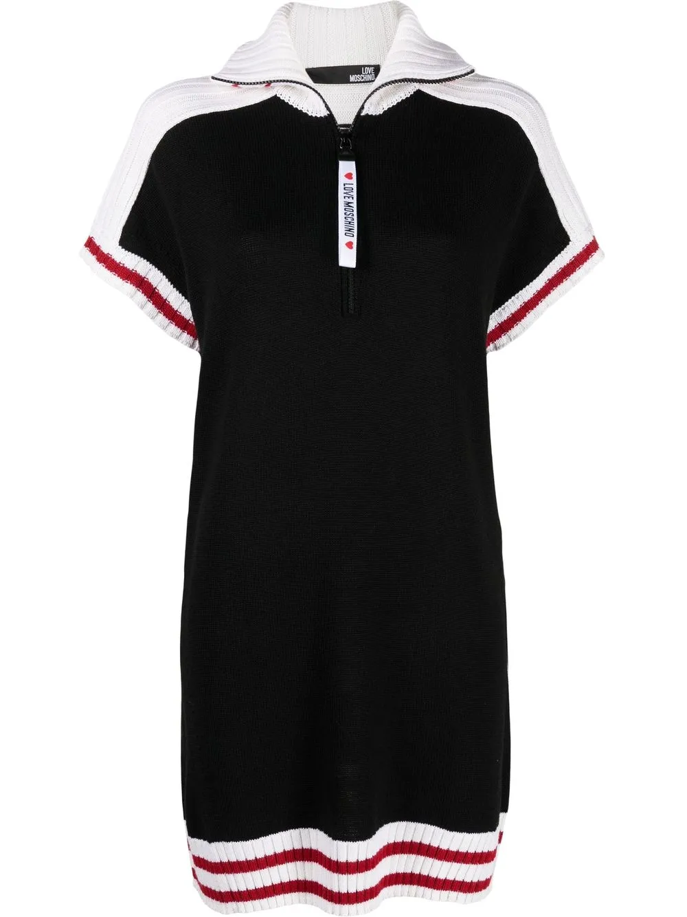 

Love Moschino half-zip knitted dress - Black