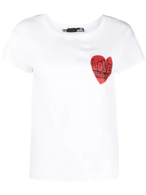 heart logo print T-shirt