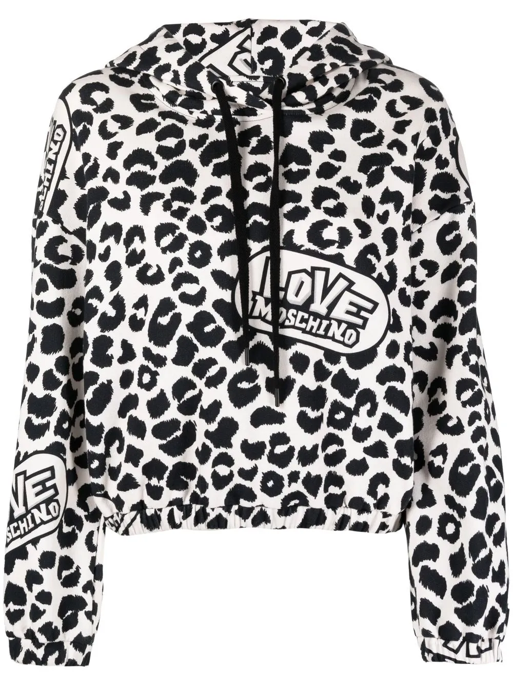 

Love Moschino hoodie con estampado de leopardo - Blanco