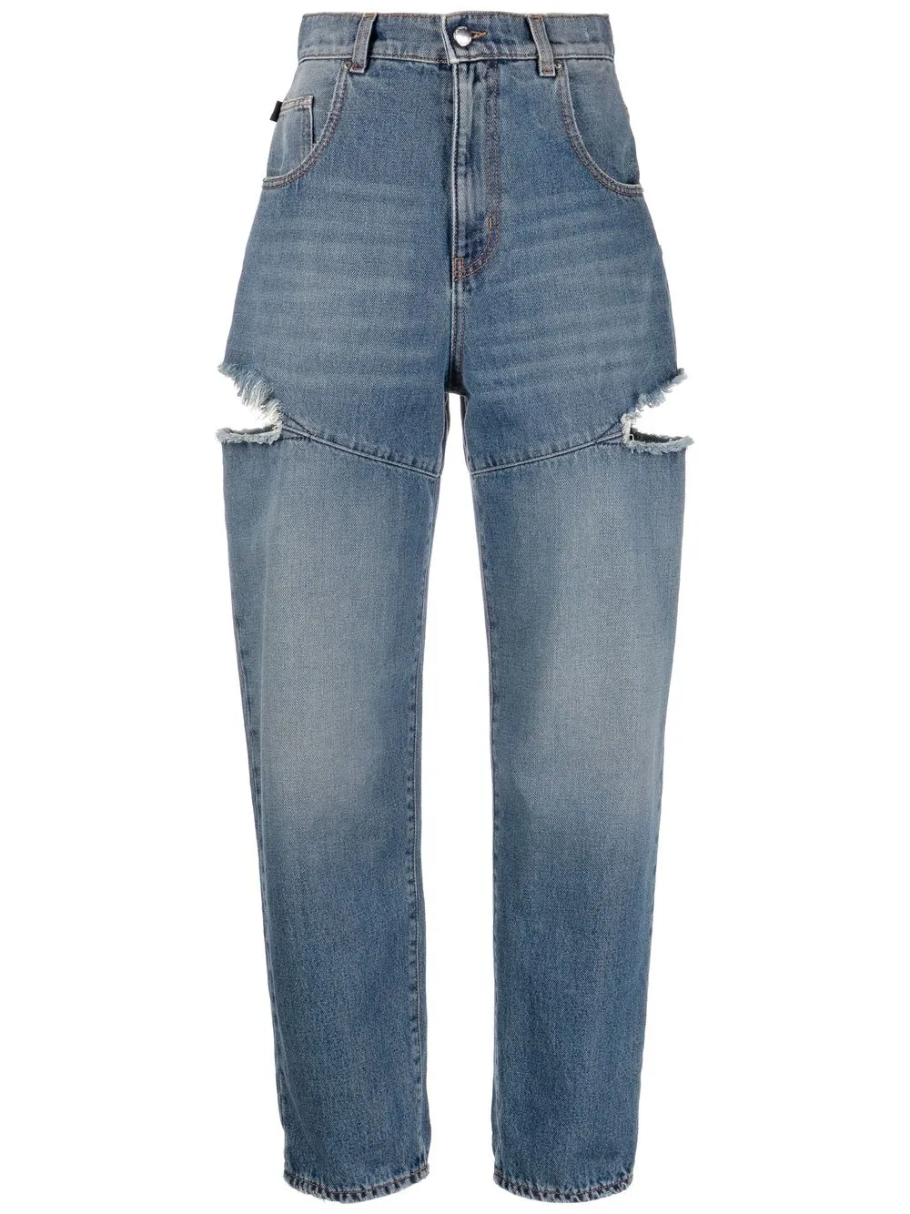 

Love Moschino jeans de tiro alto con aberturas - Azul