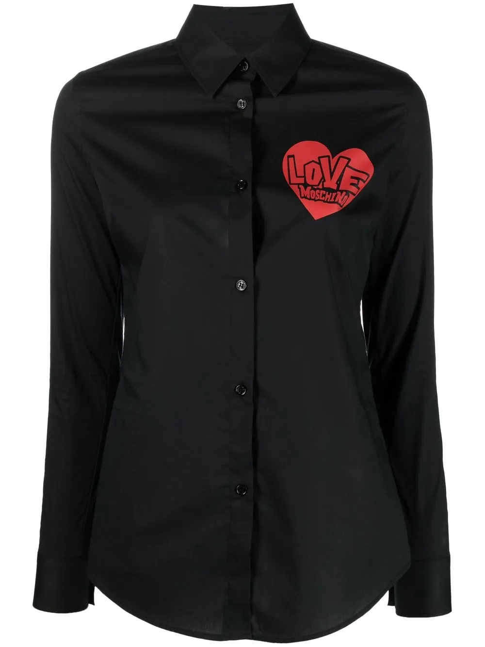 

Love Moschino camisa con logo estampado - Negro