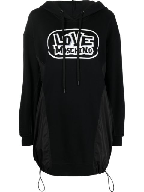 Love Moschino logo print hooded sweater dress Women