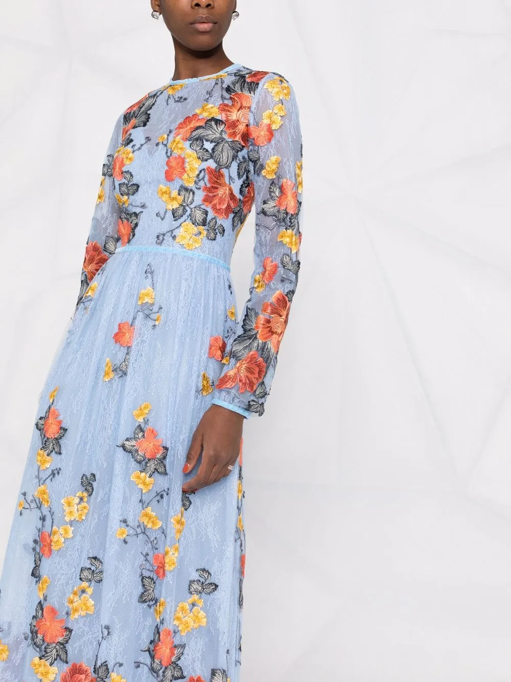Costarellos floral-embroidered Lace 