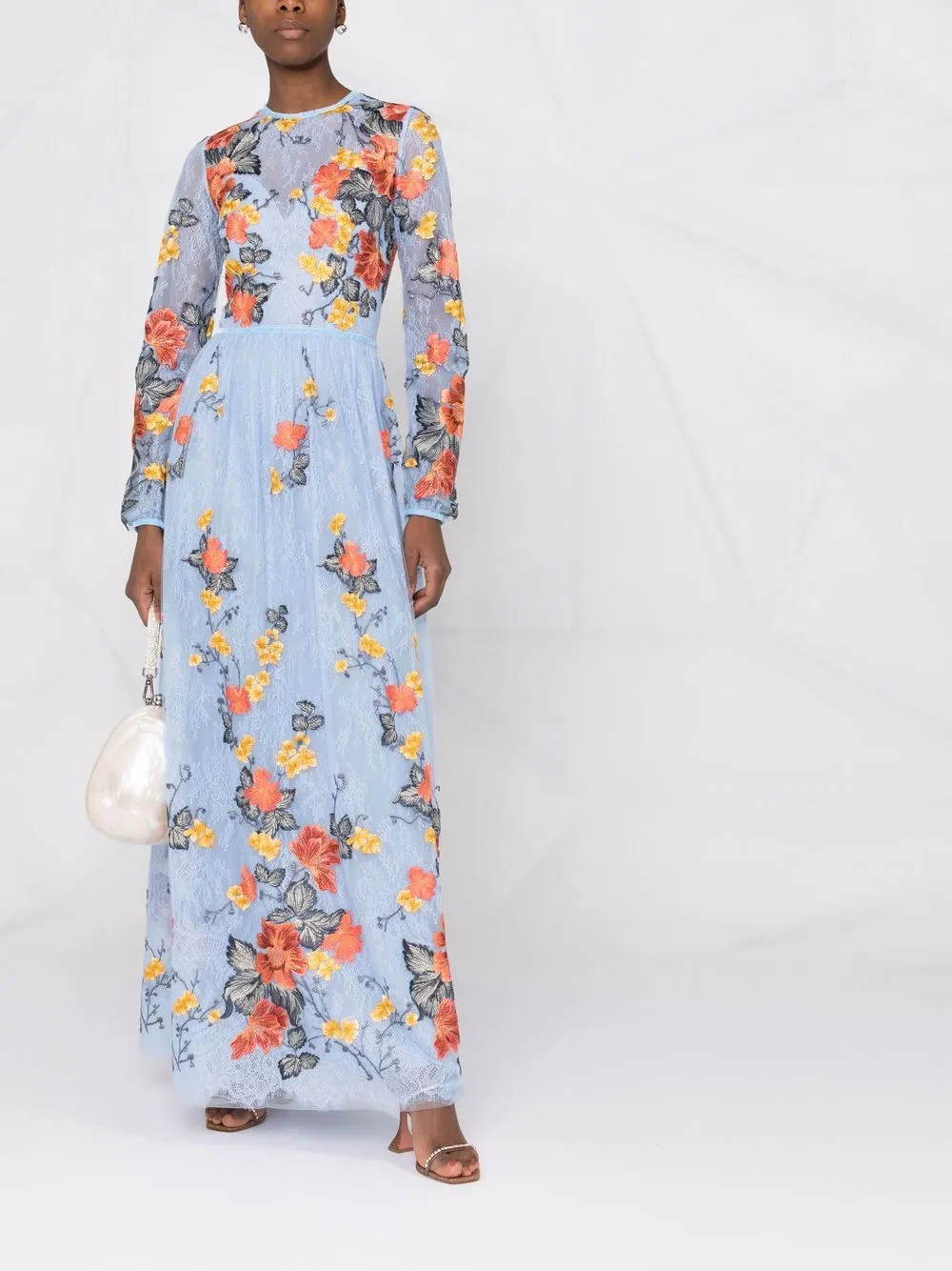 Costarellos floral-embroidered Lace 