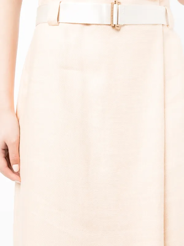 【通販 人気】 ベルテッド Agnona ラップスカート JP FARFETCH | オレンジ | スカート