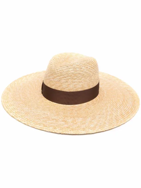 Borsalino wide-brim straw hat