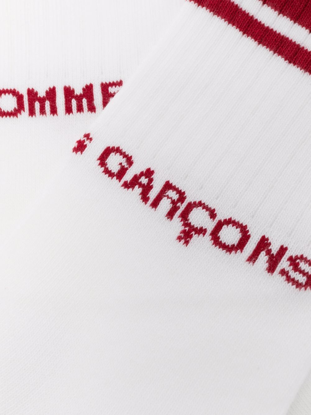 Comme Des Garçons Homme Plus Geribbelde sokken - Wit