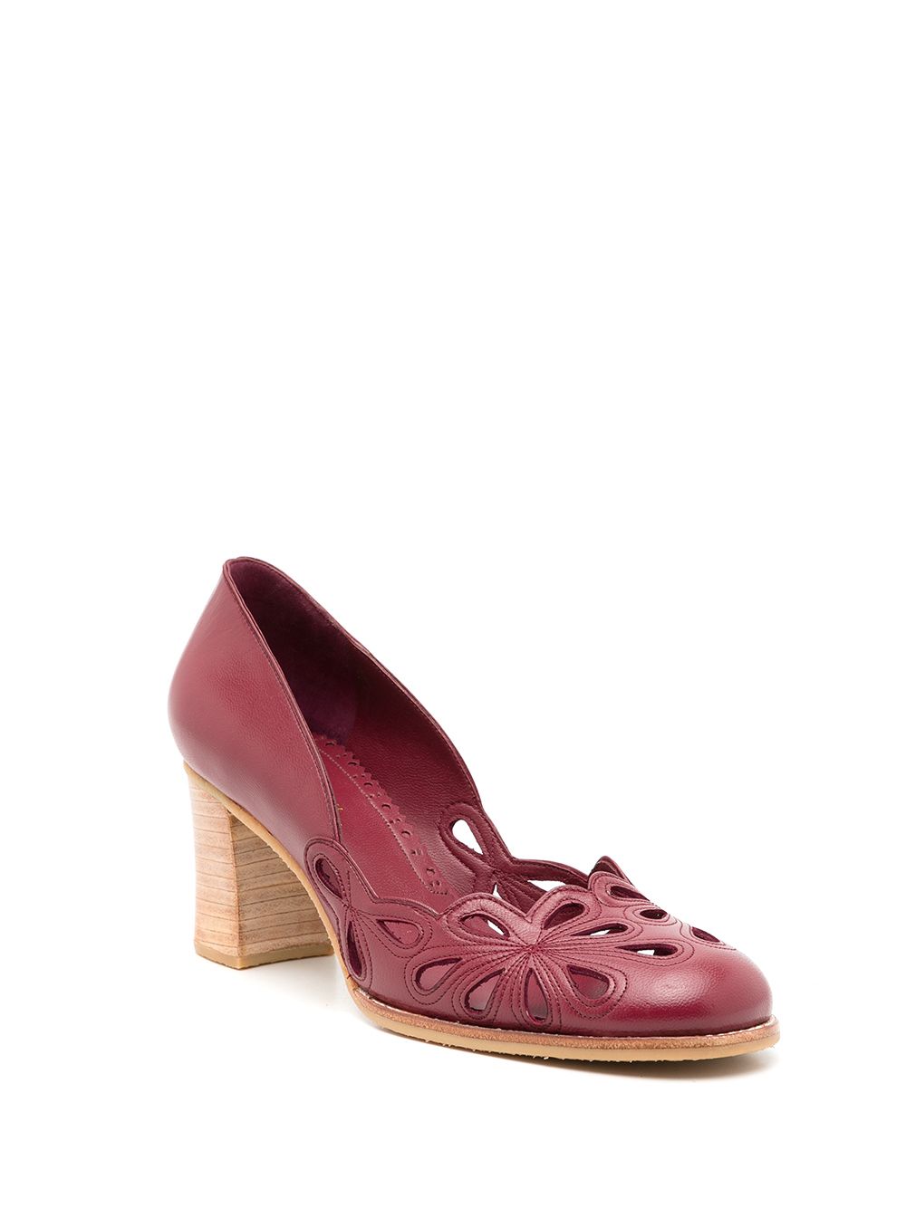 Sarah Chofakian Belle Epoque uitgesneden pumps - Rood