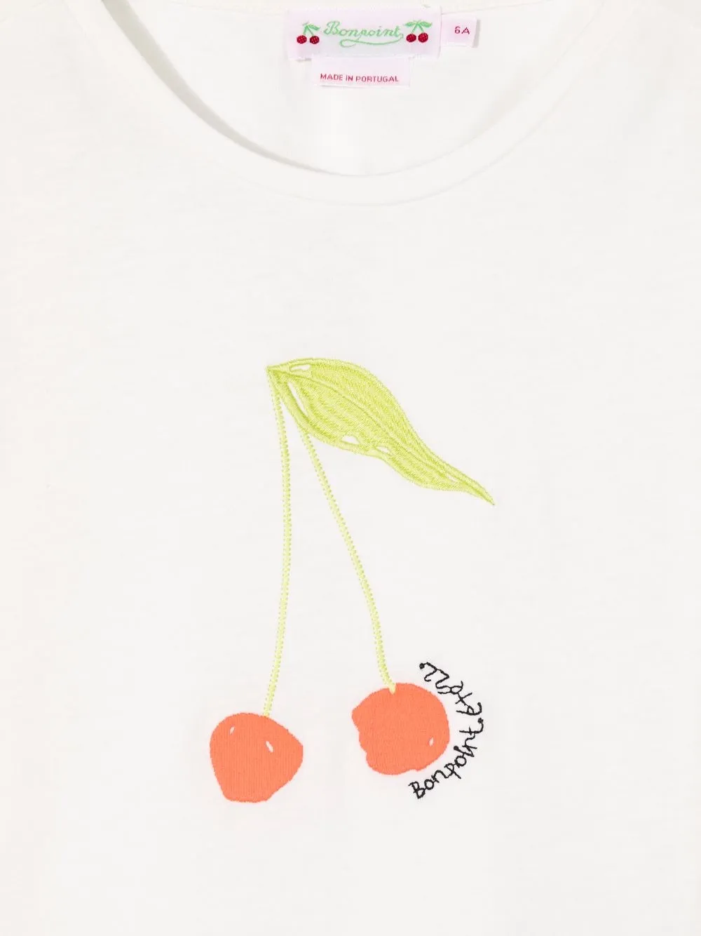 Bonpoint cherry-embroidered Cotton T-shirt - Farfetch