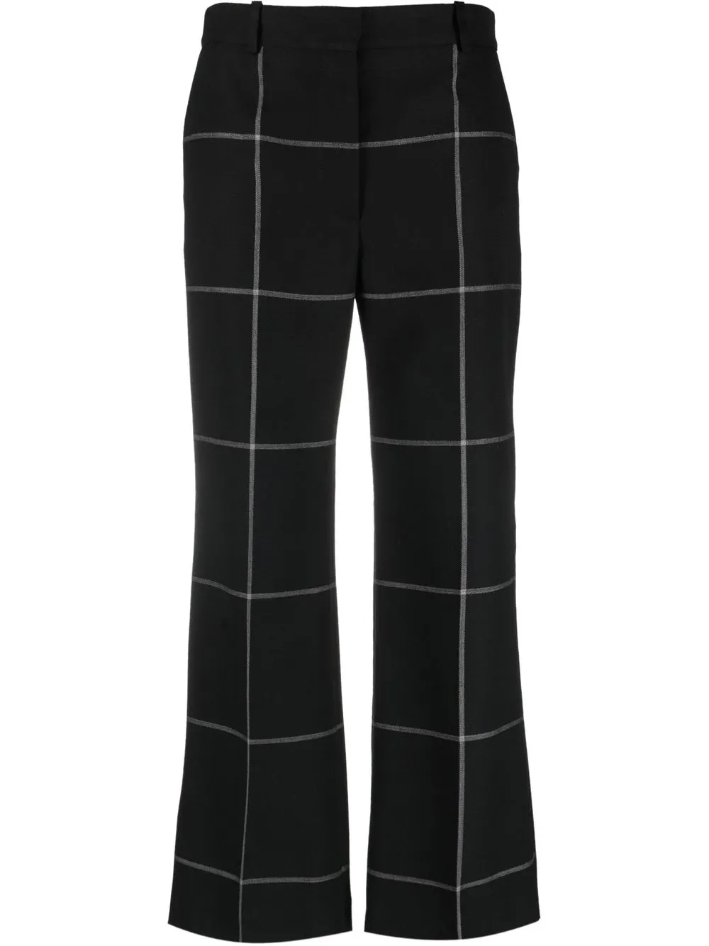 

JOSEPH Talia check-pattern trousers - Black