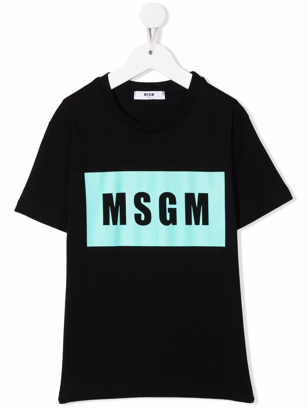 

MSGM Kids playera con logo estampado - Negro