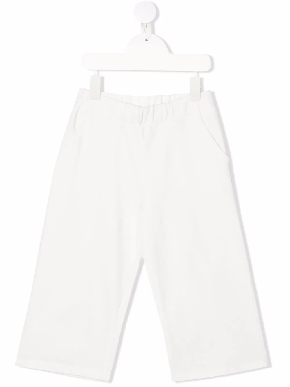 

Douuod Kids pantalones capri con parche del logo - Blanco