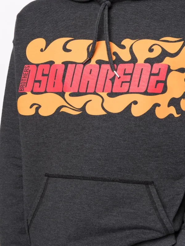 [DSQUARED2]ロゴプリントパーカー Dsquared2 ディースクエアード ロゴプリント パーカー - FARFETCH