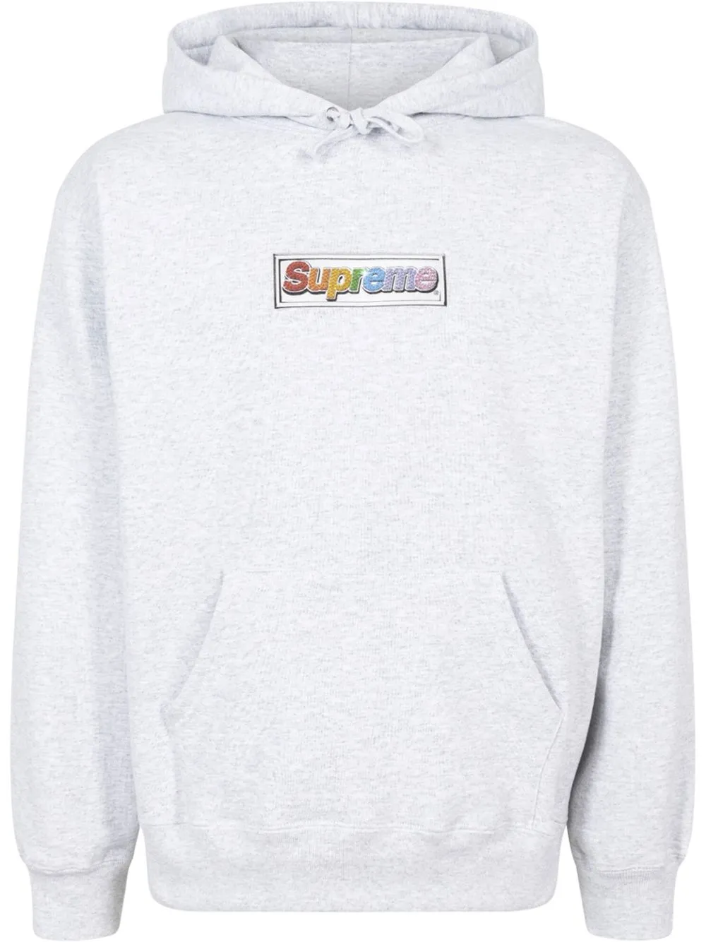 Supreme Small Box Logo Hooded Sweatshirt Ash Grey Size Small New