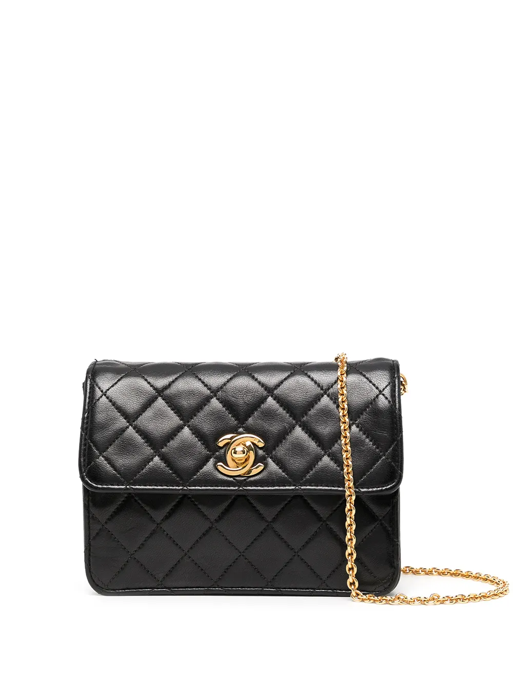

Chanel Pre-Owned bolsa crossbody con capitonado de rombos 1992 - Negro
