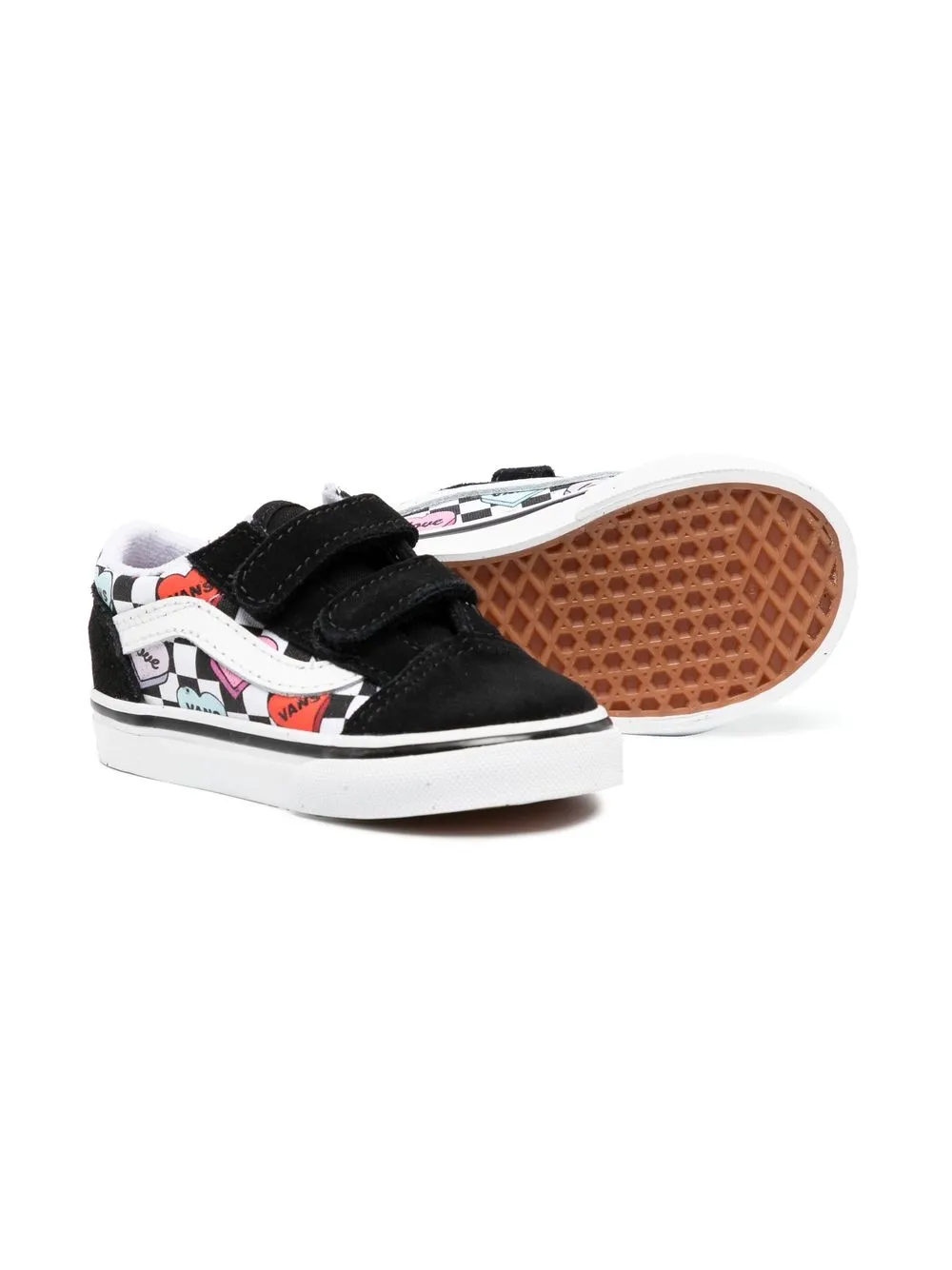 Vans Kids Sneakers met klittenband - Zwart