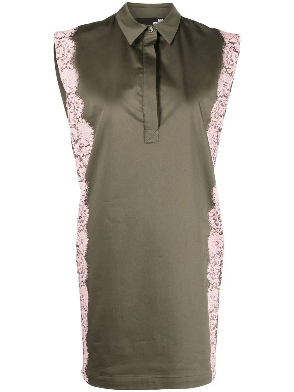 

Love Moschino vestido camisero corto - Verde