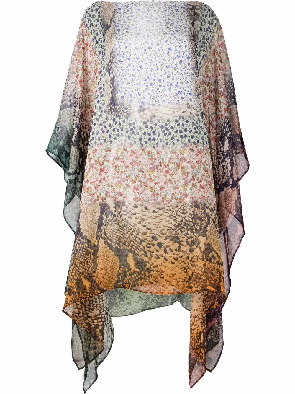 

Faliero Sarti blusa drapeada con animal print - Blanco