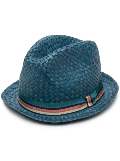 Paul Smith Artist Stripe Raffia Trilby 